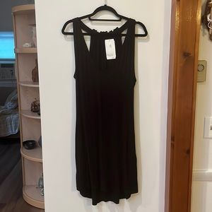 Take Cover by Penbrooke,Black,Pockets,V-Neck,Knee Length,Tank Dress,Medium,NWT